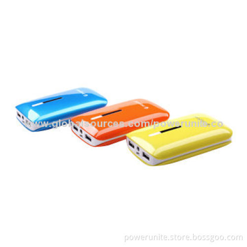 High-energy Rechargeable Mobile Power Banks with LED Lights, 6,600mAh High-capacity